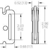 FE8029-1 E-Track End Fitting for 2 Webbing - WLL 1667 lb 2