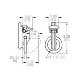 FE8264-1 E-Track Fitting with Round Ring - WLL 2000 lb 1