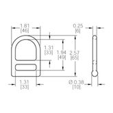 FE8400-1 1 Double Bar D-Ring - WLL 2166 lb 1