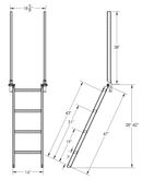 Ladder-16-48 48 HD Ramps EZ Deck Step Semi-Trailer Step Ladder for 28 to 42 Deck Heights 6