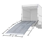 MF3-14457-BT 12 L x 57 W HD Ramps Folding Aluminum Three-Ramp System for Box Trucks  3000 lb per Axle 2