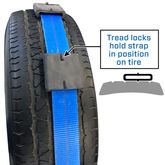 RB-2-2 Double-Sided Rubber Tire Cleat for 2 Webbing 2