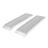 S-4812-1500-P 48L x 12W Guardian Aluminum Dual Runner Shed Ramps with Punch Plate Surface
