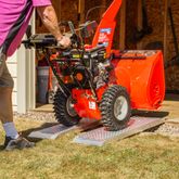 S-4812-1500-P 48L x 12W Guardian Aluminum Dual Runner Shed Ramps with Punch Plate Surface 2