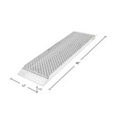 S-4812-1500-P 48L x 12W Guardian Aluminum Dual Runner Shed Ramps with Punch Plate Surface 3