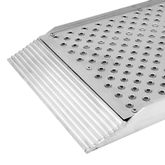S-4812-1500-P 48L x 12W Guardian Aluminum Dual Runner Shed Ramps with Punch Plate Surface 5