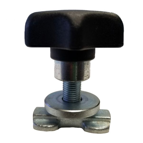 PALOZO L-Track Double Lug Threaded Stud Fittings - 6-Pack, 6000 LB Capacity, Black