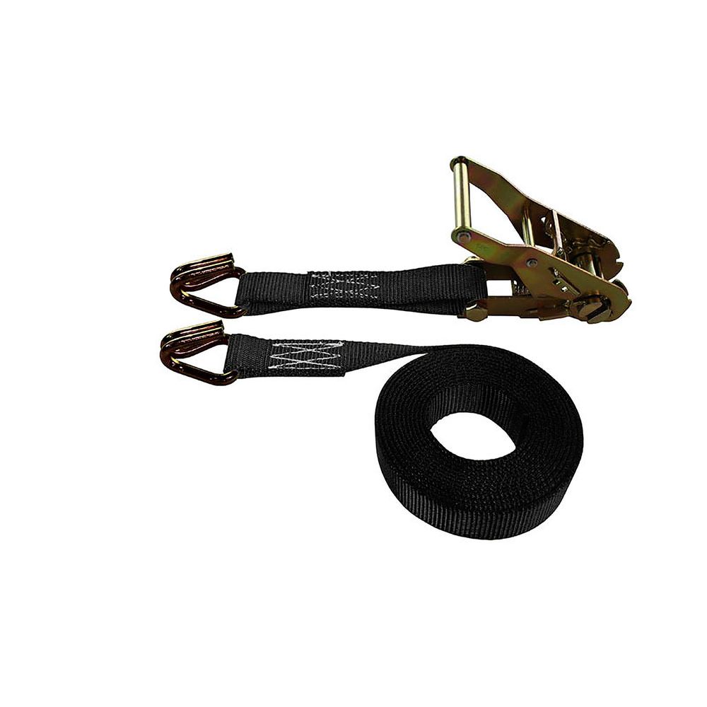 1 X 6 Ratchet Strap With Wire Hooks Black Cargo Equipment 1-x-6-ratchet-strap-with-wire-hooks-black-cargo-equipment