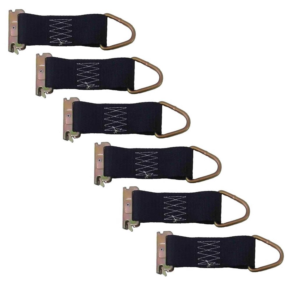 6pcs E Track Fitting Cargo Trailer Tie Down D Ring Strap Enclosed - Foto 10