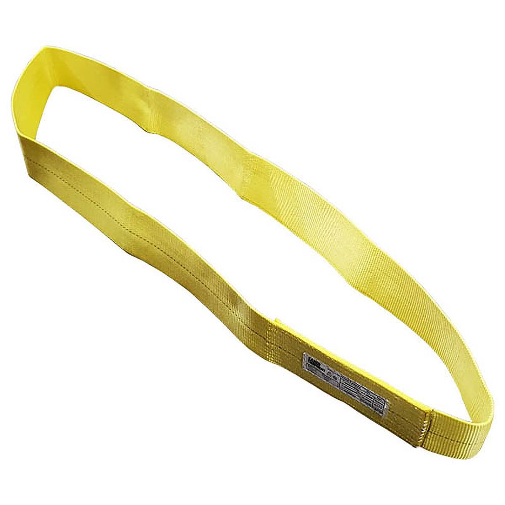 thumbnail image 2 of 14-Foot Round Polyester Lifting Sling - Yellow Endless Loop 9000LBS Capacity 2 of 9