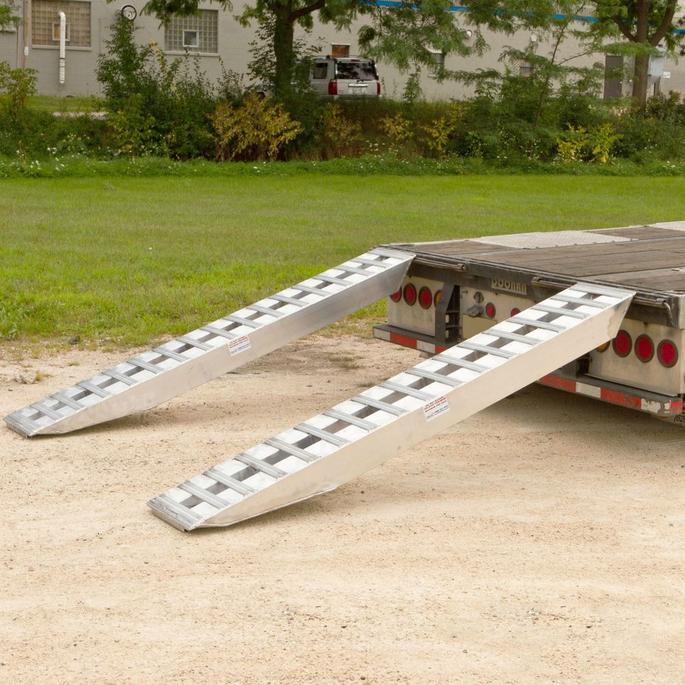 Derrick Ramp 8 ft. Aluminum Step Deck Ramp 2x Pin-On Ends | Cargo Equipment Corporation